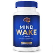 Mind Wake   Daily Formula with a Natural Blend to Help Maintain Focus, Memory & Concentration | Clean, Gentle, Easy-to-Swallow MindWake Capsules for Everyday Sharpness 60 Capsules