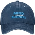 thumbnail image 1 of Mind Your Own Business Cap for Men Women Washed Cotton Golf Dad Hat Adjustable Low Profile Baseball Cap, 1 of 8