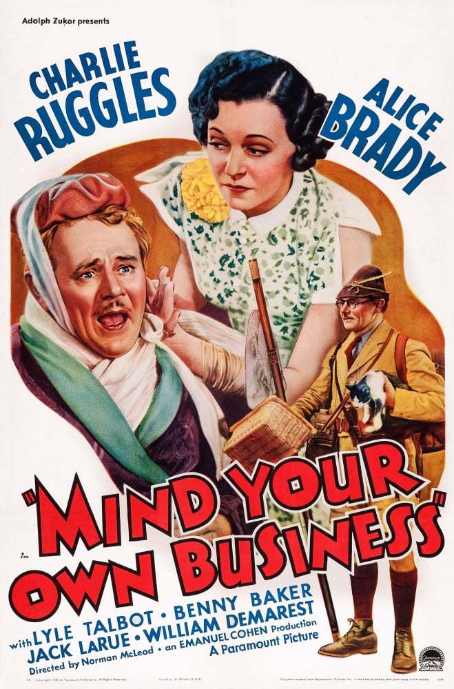Mind Your Own Business U Canvas Art - (24 x 36)