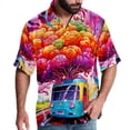 thumbnail image 1 of Mind car Men's Short Sleeve Shirts, Casual, Printed, Button Down, Beach Shirt - Spread Collar Tops for Summer Beach Fun, 1 of 6