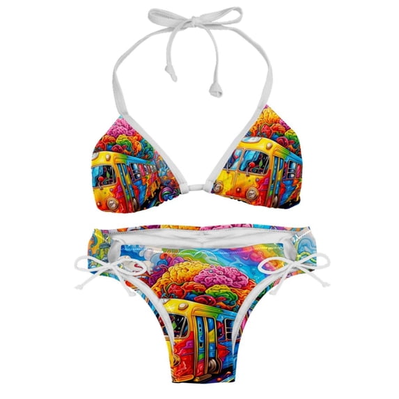 Mind car Swimming Suits Women Bikini Sets, Detachable Sponge, Adjustable Strap, Two-Pack - Ideal for Beach and Pool Parties