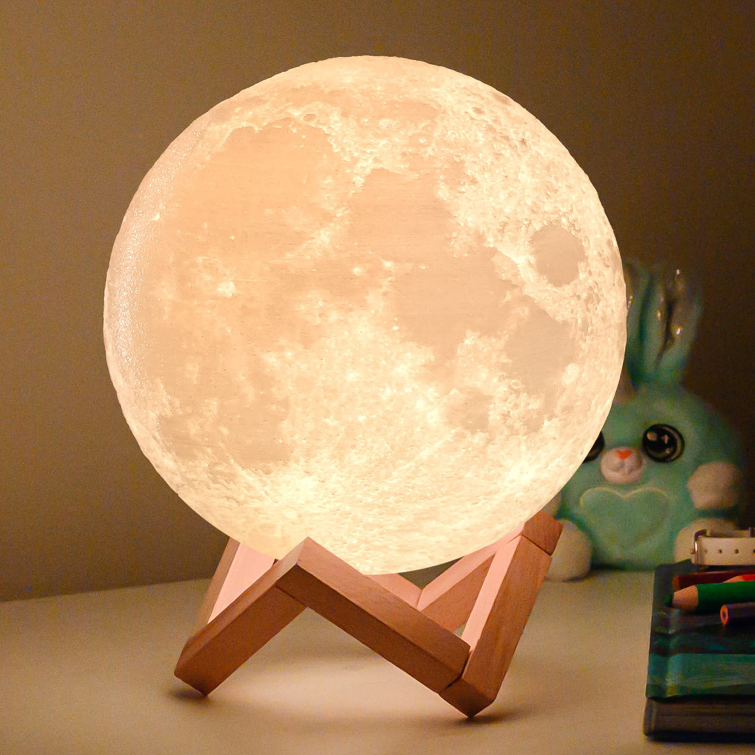 Glowing on sale moon lamp