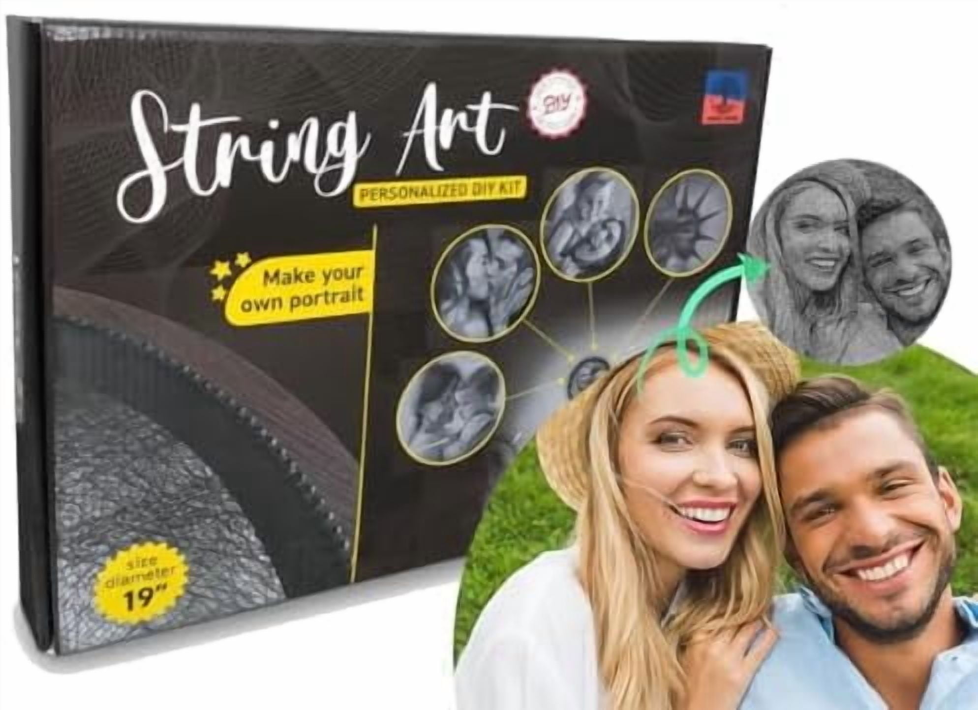 MindArts String Art Kit for Adults - DIY String Art with All Necessary Accessories, Personalized Round Design, Craft Kit, Circle Table - Home Decoration$$Art & Craft