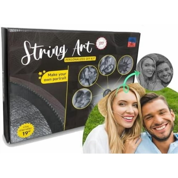 MindArts String Art Kit for Adults - DIY String Art with All Necessary Accessories, Personalized Round Design, Craft Kit, Circle Table - Home Decoration$$Art & Craft