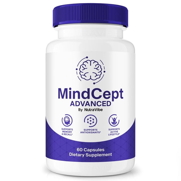 MindCept Pills Daily Formula with a Natural Blend to Help Maintain Focus, Memory & Concentration | Clean, Gentle, Easy-to-Swallow Capsules for Everyday Sharpness (60 Capsules)