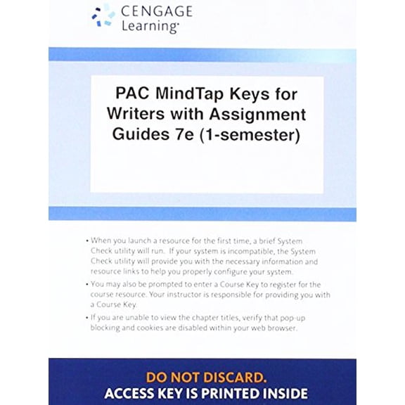 MindTap English, 1 term (6 months) Printed Access Card for Raimes/Miller-Cochran's Keys for Writers with Assignment Guides, 7th