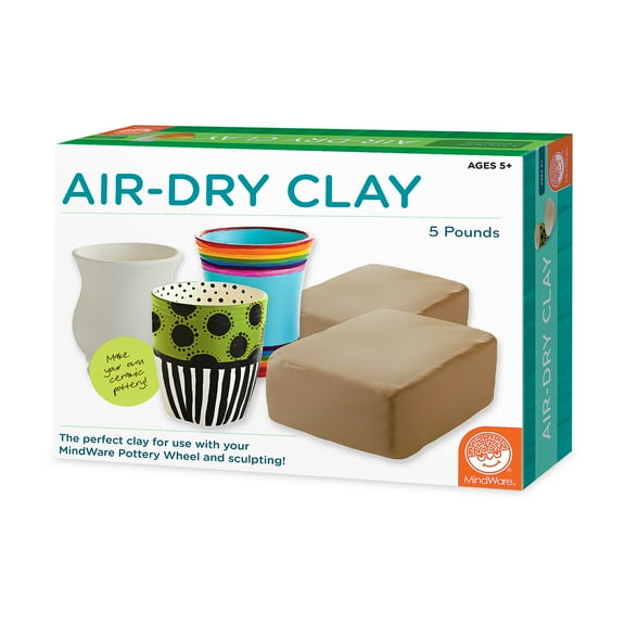 MindWare 5 lb Air-Dry Clay Refill for Kids, Includes Step by Step Illustrated Instructions for Making Coil & Pinch Pots