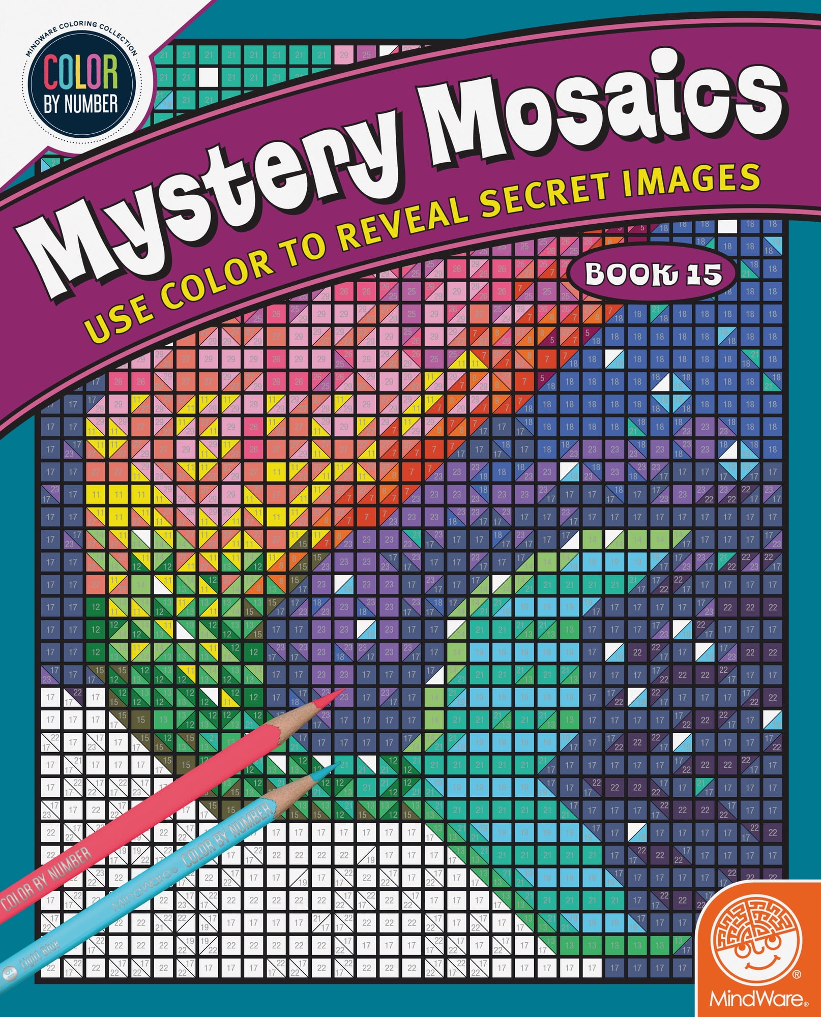 MindWare Color By Number Mystery Mosaics: Book 15 - Use Color to Reveal ...