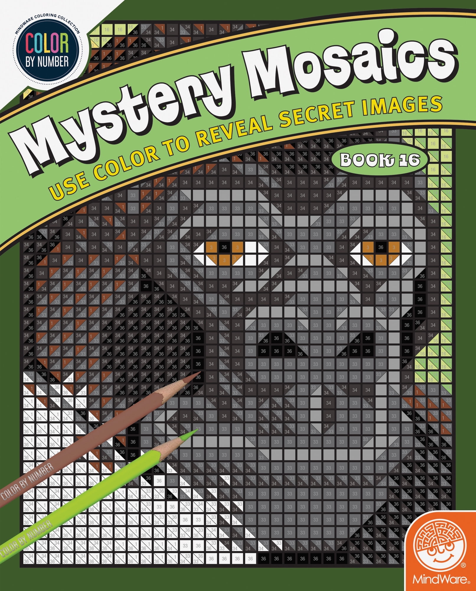 MindWare Color By Number Mystery Mosaics: Book 16, Use Color To Reveal ...