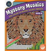 MindWare Color By Number Mystery Mosaics: Book 8 - 18 Perforated Pages Including 4 Fold-Out, 10" x 15" Double-Page Spreads - Ages 6+