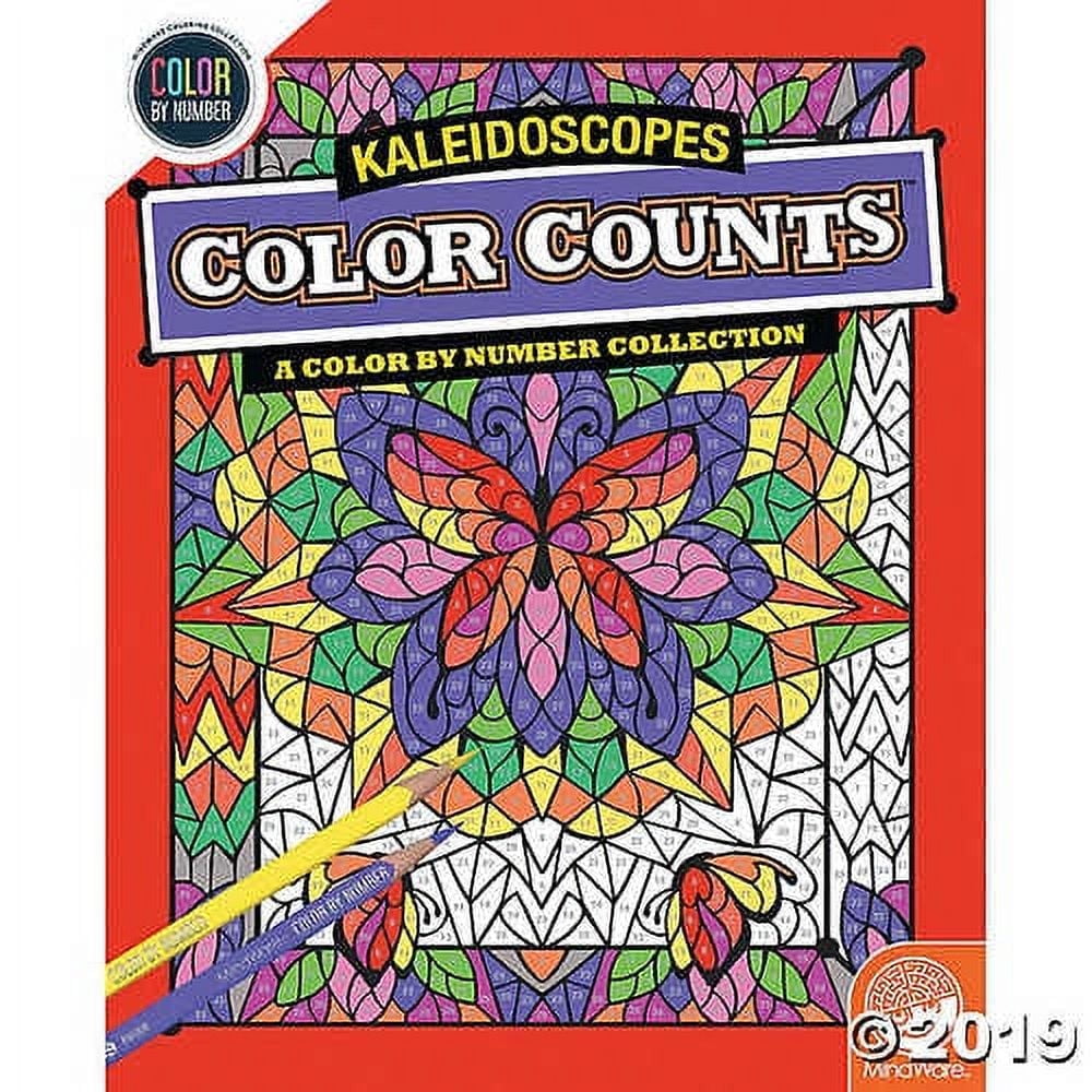 OTC MindWare Color by Number Color Counts: Kaleidoscope, 22 Pages, Ages 6 Years and Up