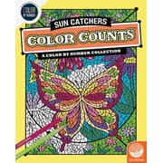 MindWare Color by Number Color Counts: Suncatchers, 22 Perforated Pages Including 8 Fold-Out Pages That Extend To 10" x 15"