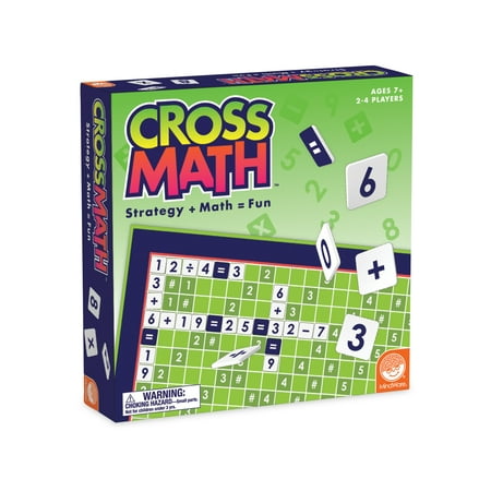 MindWare CrossMath Board Game, 2 to 4 Players, Math Skills for Kids, Ages 7+