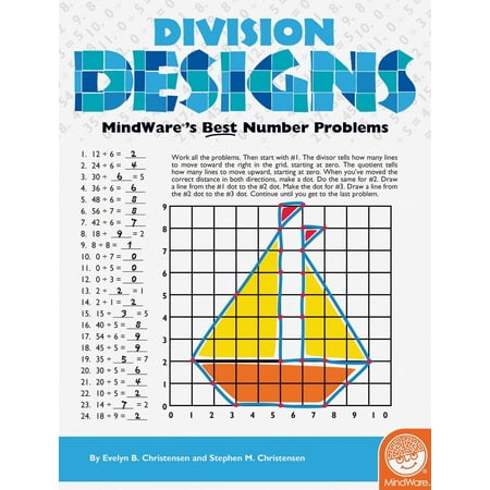 MindWare Division Designs, 30 Single Page Math Workbook with Solutions, Ages 8 Years and Up