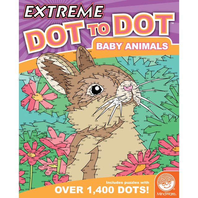 MindWare Extreme Dot to Dot: Baby Animals, Puzzle Book, 32 Baby Animals ...