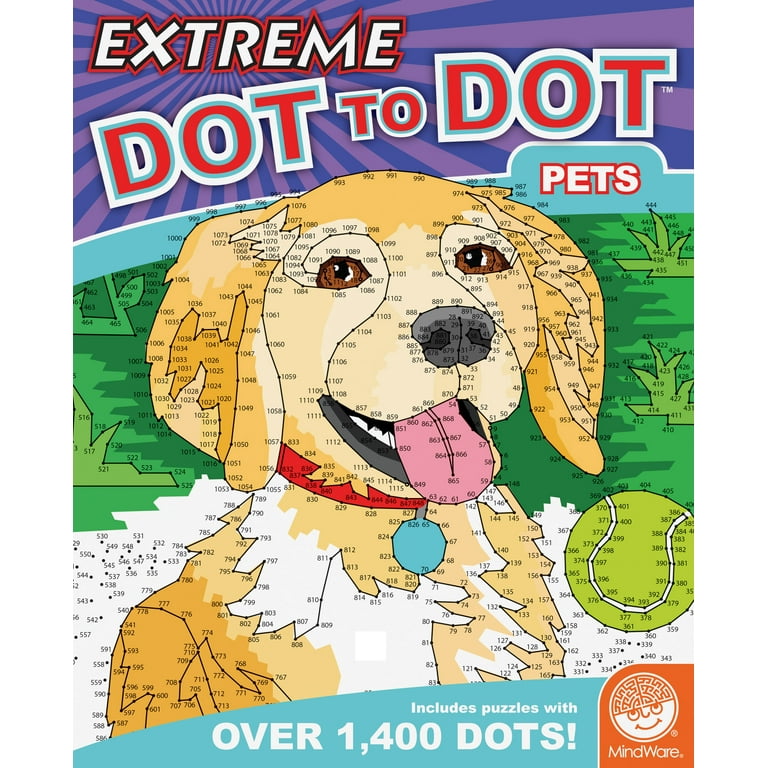 MindWare Extreme Dot to Dot Coloring Book for Kids: Pets, 32 Puzzles, Each Range from 300 to Over 1,400 dots - Walmart.com for Extreme Dot To Dot Printables 2000 Dots Free
