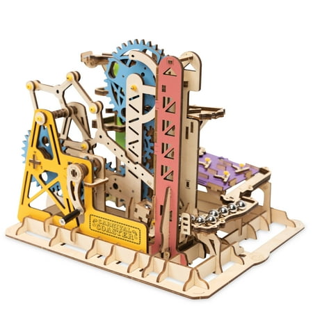 MindWare Gearjits: Carnival Marble Coaster, Wooden Puzzle Marble Run Set for Adults and Kids Ages 12 & Up