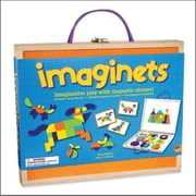 MindWare Imagination Patterns, 42 Brightly Colored Wooden Magnetic Blocks, Board Game for Ages 3+