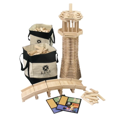 MindWare KEVA Maple 800 Plank Wooden Building Blocks Set, Free-Form 3D Structure Building Set for Kids