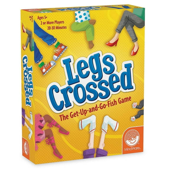 MindWare Legs Crossed, The Silly Get-Up & Go-Fish Card Game for Kids & Adults