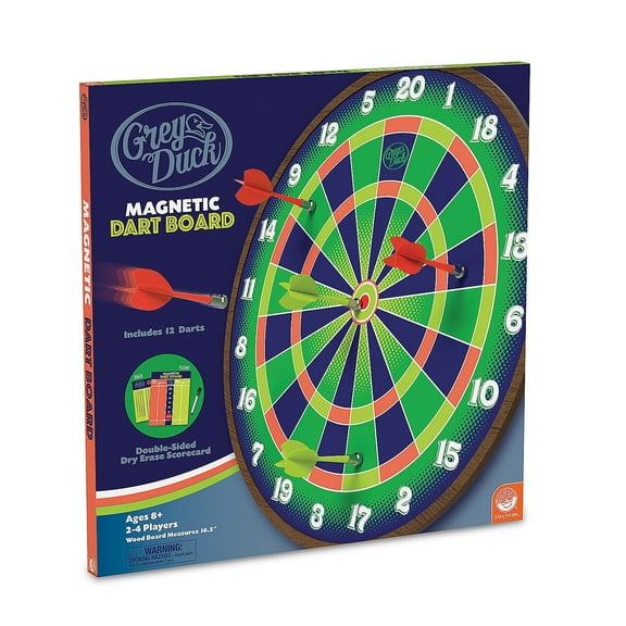 MindWare Magnetic Dart Board, Safe Dart Board for Kids & Adults Ages 8 & Up, Includes Quality Magnetic Dart Board, 12 Magnetic Darts & Rule Guide