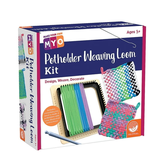 MindWare Make Your Own Potholder Weaving Loom Kit - Ages 8 and Up