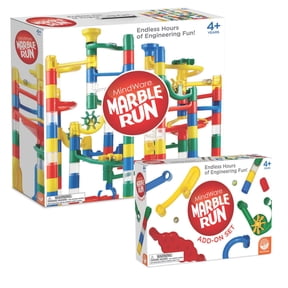 MindWare STEM Marble Run Kit, 120+ Piece Engineering Toy with Over 20 Marbles