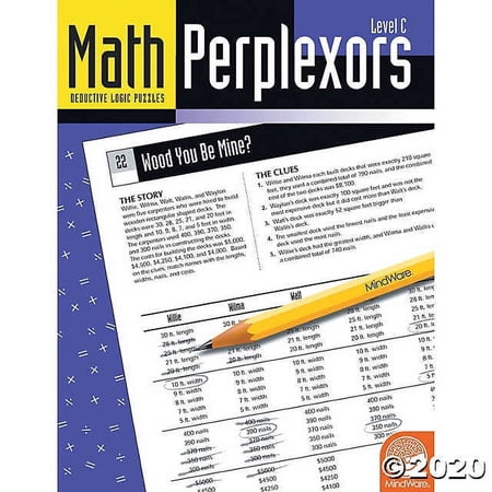 MindWare Math Perplexors: Level C, 50 Problems Which Increase In Complexity As You Work, Ages 10 and Up