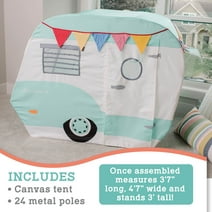 MindWare Mini Oh So Fun! Camper Playhouse - Indoor Fort 43 x 55 x 36 inch - Ages 3+