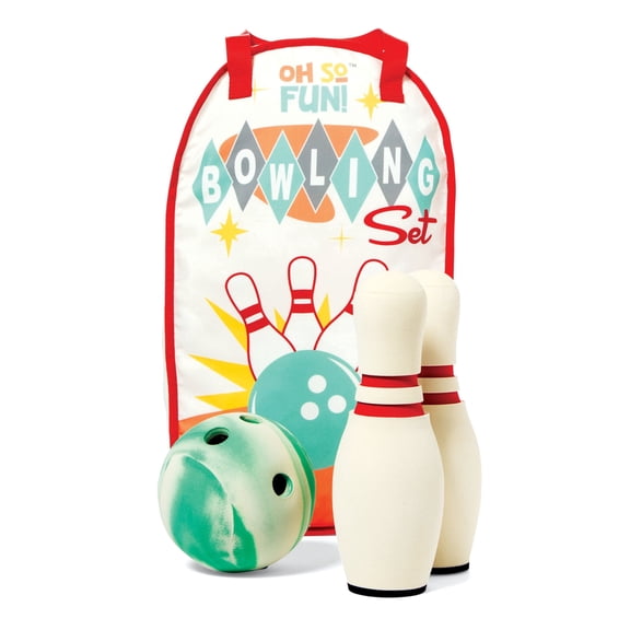 MindWare Oh So Fun! Deluxe Bowling Set, Safe & Fun Foam Bowling Set for Kids Ages 3 & Up