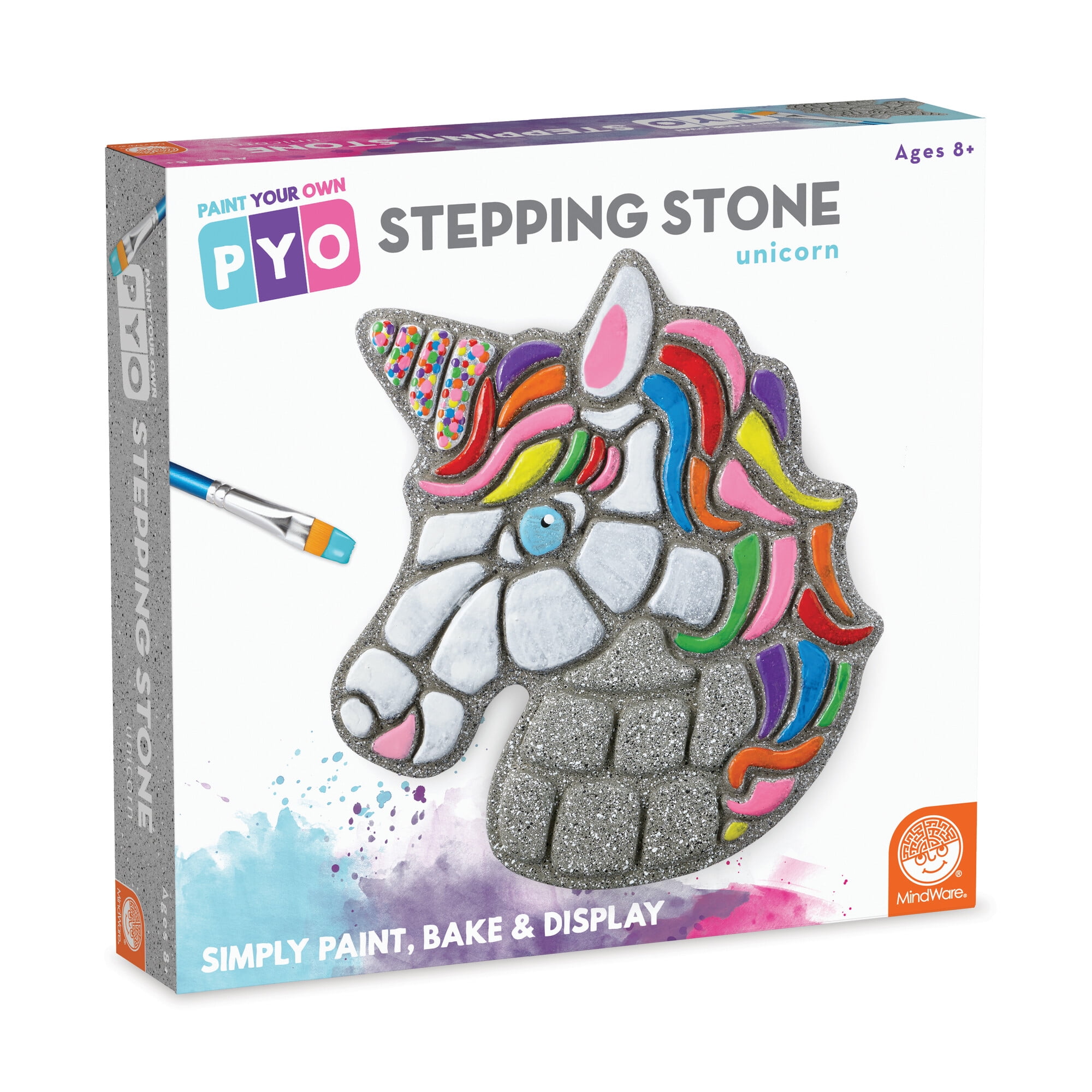 Colorful Unicorn Mosaic Cement Stepping Stone Kit