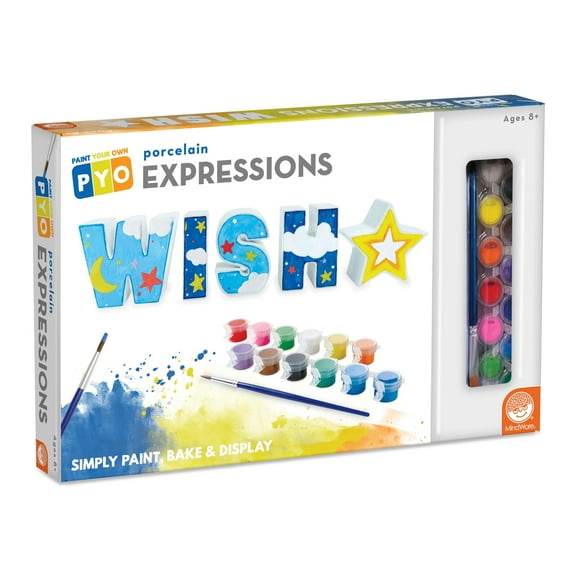 MindWare Paint Your Own Porcelain Expressions: WISH, Creative Activities, Ages 8 Years and Up
