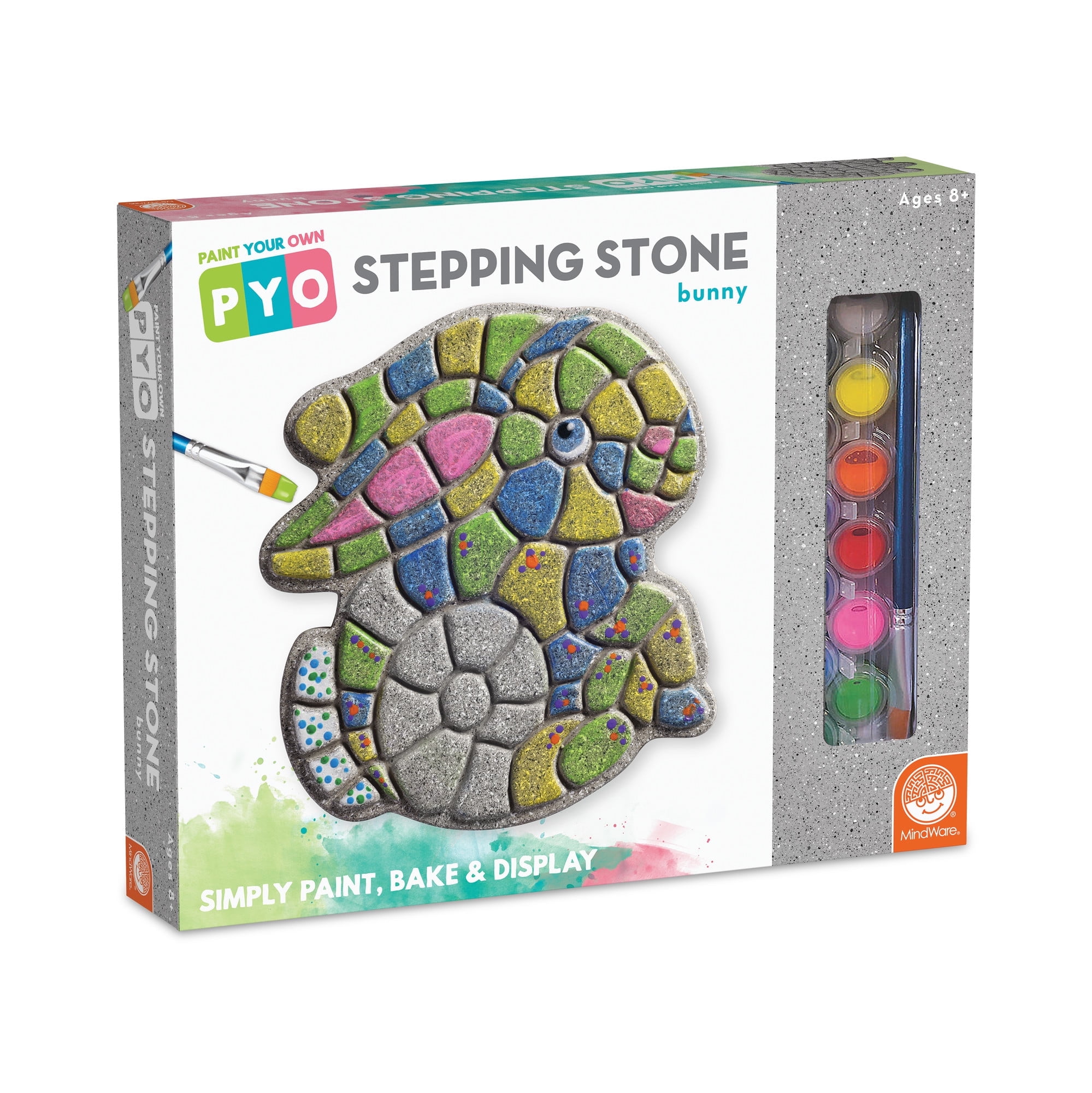 MindWare Paint Your Own Stepping Stone: Bunny, Easter Gift for 8 Year Olds & Up