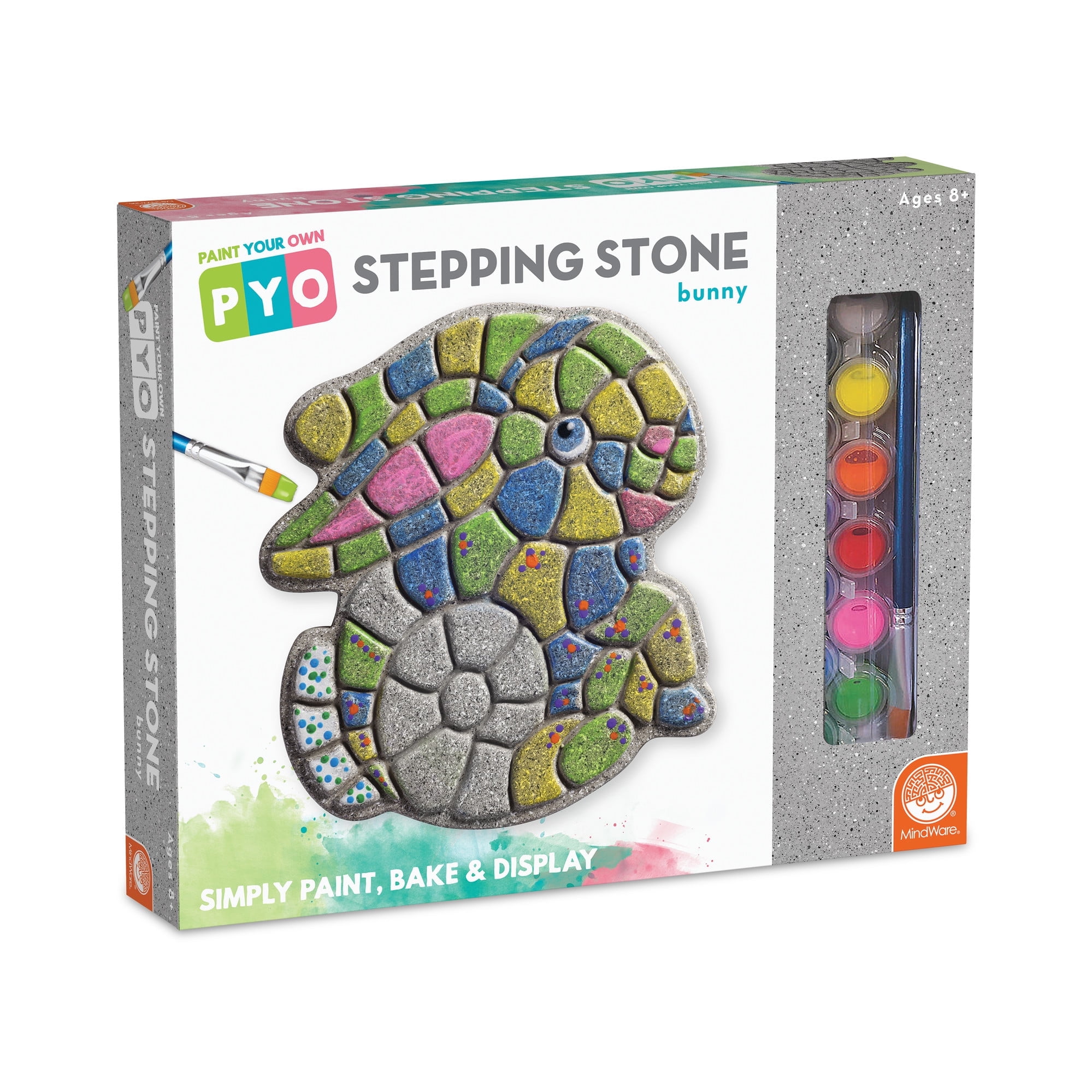 Colorful Mosaic Bunny Cement Stepping Stone Kit