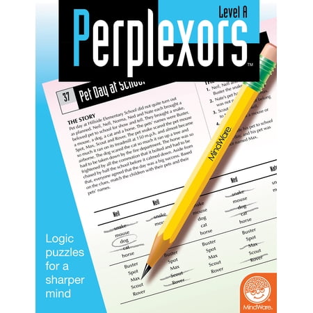 MindWare Perplexors: Level A, Logic Puzzles for a Sharper Mind, 48 Full Page Puzzles with Solution for Kids