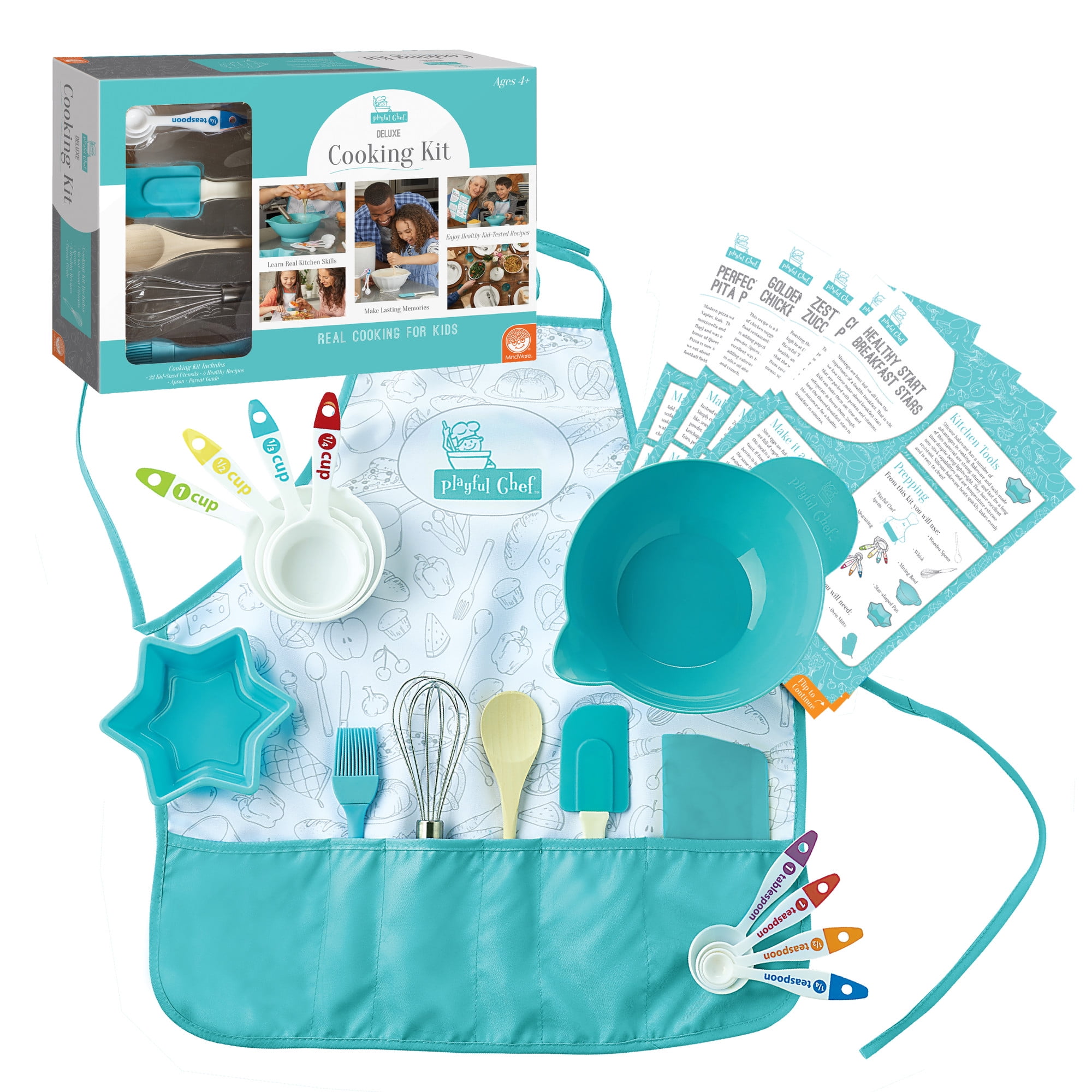 Deluxe Kid-Sized Cooking Set with Apron and Utensils