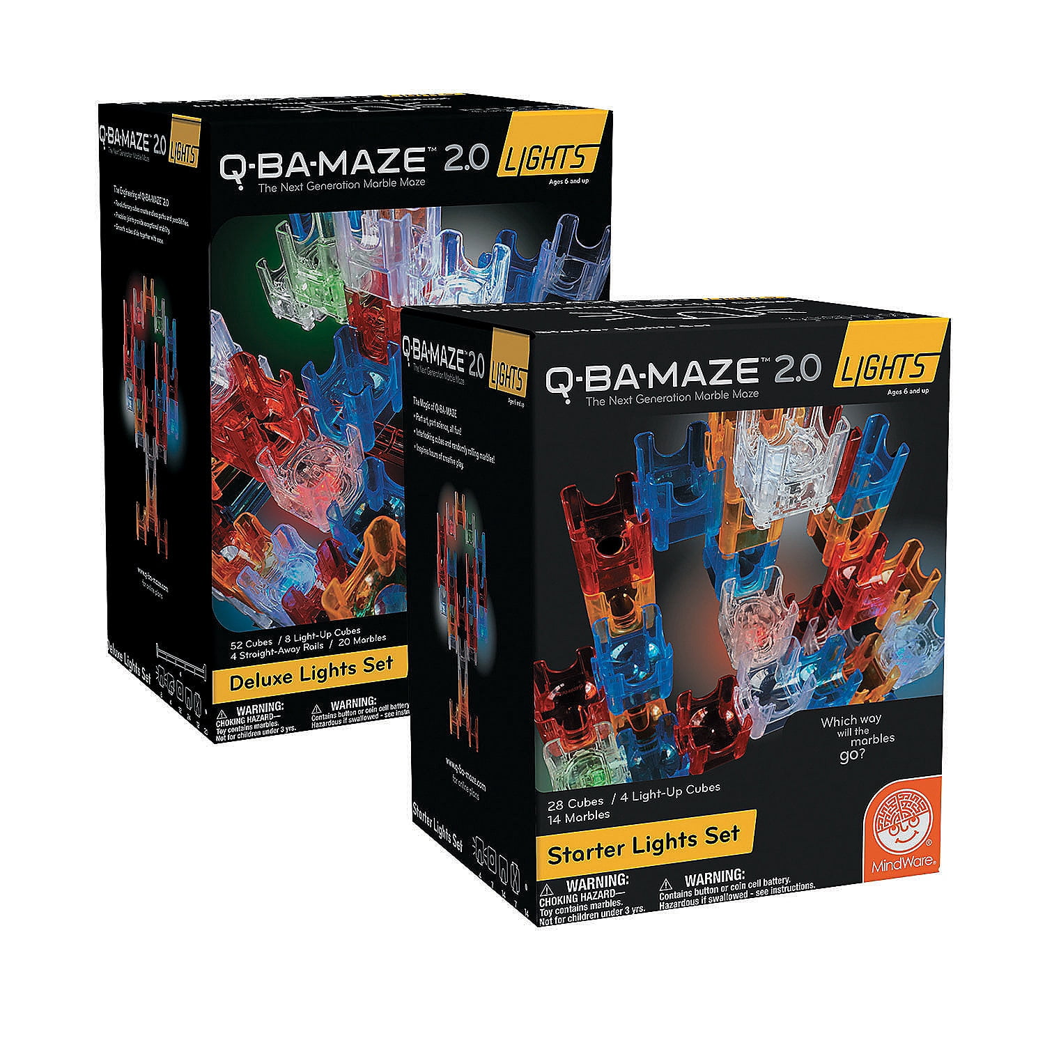 MindWare Q-Ba-Maze 2.0 Mega Stunt Set – Kugelbahn-Bausatz Für Kreative Konstruktionen