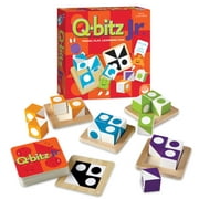 MindWare Q-bitz Jr. Game - 60 Pattern Cards, 4 Wooden Cube & Tray Sets - Visual Play & Learning Fun for Kids - 1 to 4 Players - Ages 3+