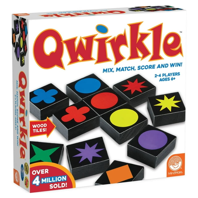 MindWare Qwirkle™ Game 108 Durable Wooden Tiles & Canvas Drawstring