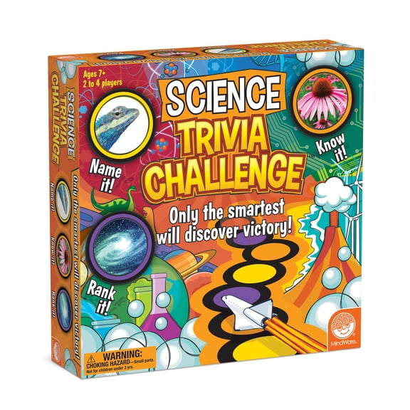 MindWare Science Trivia Challenge Board Game, 2 to 4 Players, Ages 7+, 216 Cards
