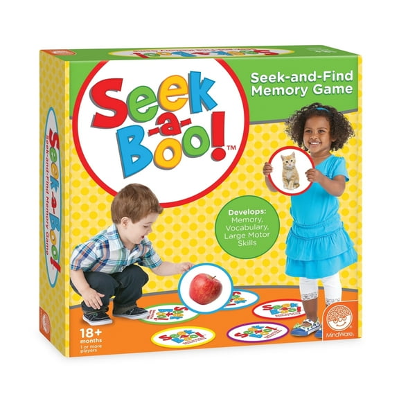 MindWare Seek-a-Boo Seek and Find Memory Game and Toddler Flash Cards Matching Game
