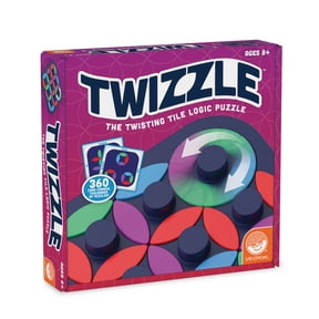 MindWare Twizzle Twisting Tile Logic Puzzles, 24 Double Sided Puzzle Tiles, 40 Challenge Card, 1 or More Players