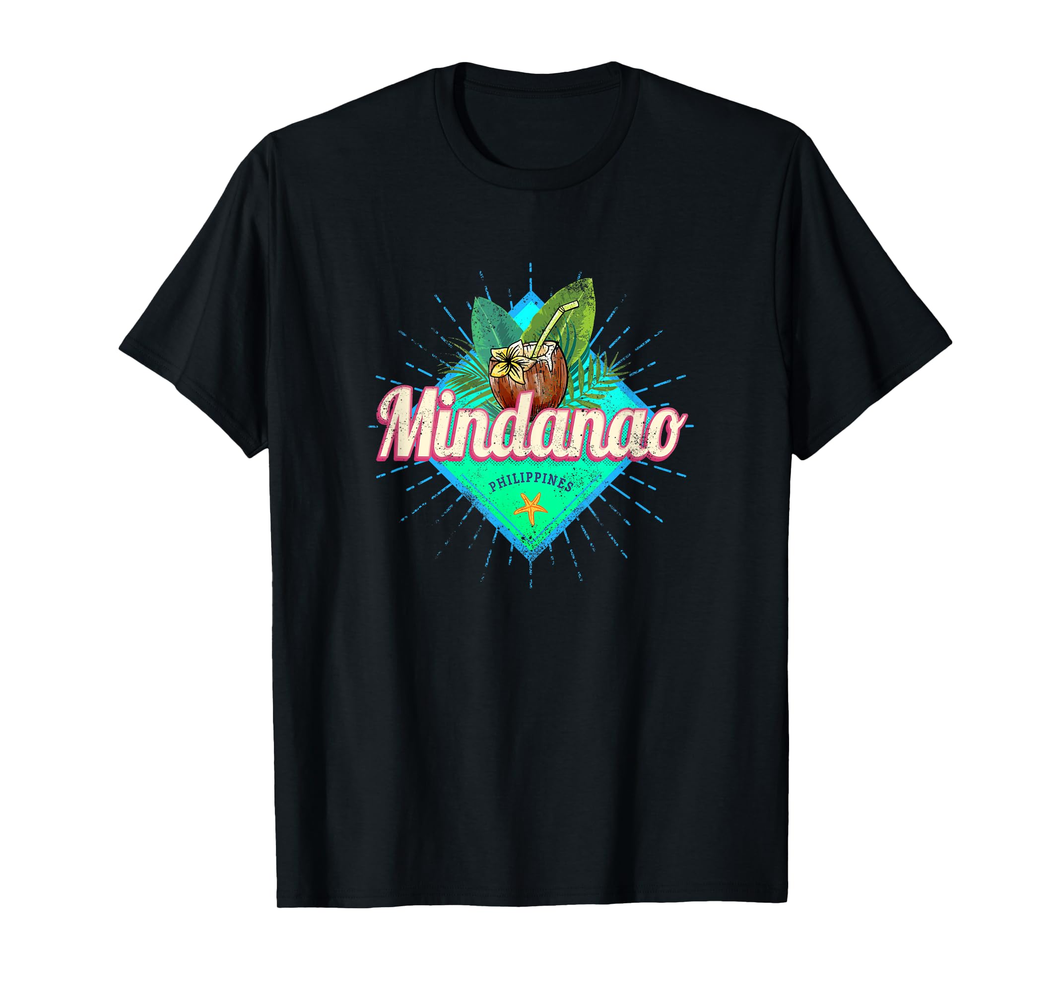 Mindanao Philippines Vintage Coconut Filipino Retro Souvenir TShirt