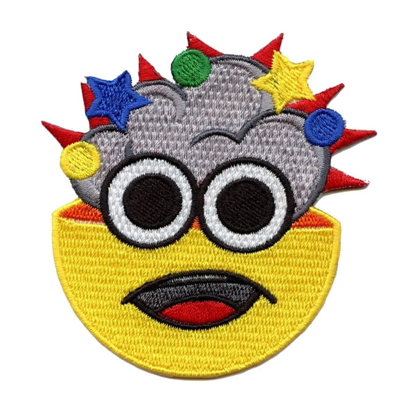 Mindblown Emoji Logo Iron On Patch
