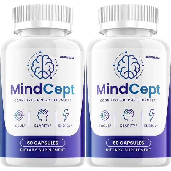 Mindcept Capsules – MindCept Advanced Formula Natural Blend Memory Focus Support Supplement, 2 Pack, 120 Capsules