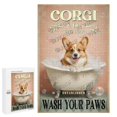 thumbnail image 1 of Mindful 1000 Piece Puzzle – Corgi Wash Your Paws Design – Wooden Jigsaw for Adults, Great Gift for Pet Enthusiasts, 1 of 8