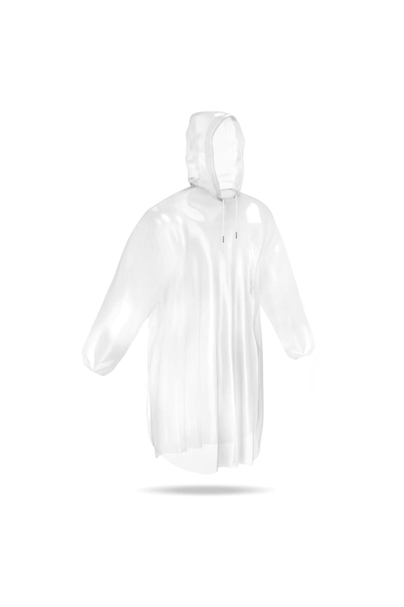 Disposable Rain Poncho 4 pk Clear 4pk (4pk, Clear)