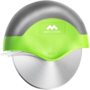 Mindful Design Pizza Cutter Wheel - Dishwasher Safe with Blade Cover - Green