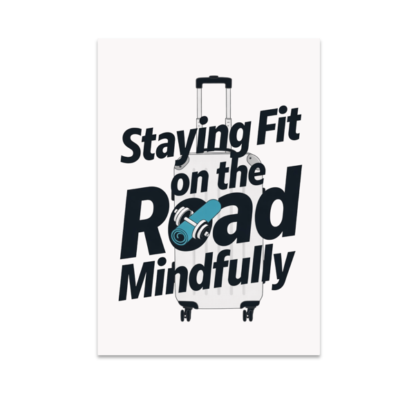 Mindful Fitness Decor - Travel Fitness Enthusiast - 13x19 Poster Print