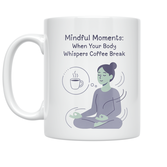 Mindful Moments Coffee Break - Wellness Enthusiast - 11 oz Ceramic Coffee Mug